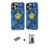 MARSİLYAN™- iPhone 12 Pro Max Kılıf Nova Doku Koleksiyonu - Siyah Bilvis Hayalet Cam Ekran Koruyucu + Renkli Kamera Lens Koruma Cam - YL
