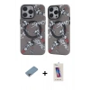 MARSİLYAN™- iPhone 12 Pro Max Kılıf Nova Doku Koleksiyonu - Siyah Joko 5D Cam + Shine Kamera Lens Koruma Cam - GI