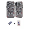 MARSİLYAN™- iPhone 12 Pro Max Kılıf Nova Doku Koleksiyonu - Siyah Joko 5D Cam + Gold Metal Kamera Lens Koruma Cam