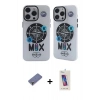 MARSİLYAN™- iPhone 12 Pro Max Kılıf Nova Doku Koleksiyonu - Siyah Joko 5D Cam + Gold Metal Kamera Lens Koruma Cam