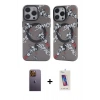 MARSİLYAN™- iPhone 12 Pro Max Kılıf Nova Doku Koleksiyonu - Siyah Joko 5D Cam + Neon Fosforlu Kamera Lens - SI