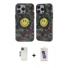 MARSİLYAN™- iPhone 12 Pro Max Kılıf Nova Doku Koleksiyonu - Siyah Joko 5D Cam + Shine Kamera Lens - GD