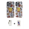 MARSİLYAN™- iPhone 12 Pro Max Kılıf Nova Doku Koleksiyonu - Siyah Joko 5D Cam + Shine Kamera Lens - GD