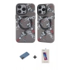 MARSİLYAN™- iPhone 12 Pro Max Kılıf Nova Doku Koleksiyonu - Siyah Joko 5D Cam + Shine Kamera Lens Koruma Cam - GD