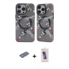 MARSİLYAN™- iPhone 12 Pro Max Kılıf Nova Doku Koleksiyonu - Siyah Joko 5D Cam + Renkli Kamera Lens Koruma Cam - YL