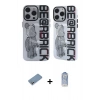 MARSİLYAN™- iPhone 12 Pro Max Kılıf Nova Doku Koleksiyonu - Siyah Joko Magic 5D Cam + Shine Kamera Lens Koruma Cam - GS