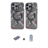 MARSİLYAN™- iPhone 12 Pro Max Kılıf Nova Doku Koleksiyonu - Siyah Joko Magic 5D Cam + Mavi Renkli Kamera Lens Koruma Cam