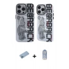 MARSİLYAN™- iPhone 12 Pro Max Kılıf Nova Doku Koleksiyonu - Siyah Joko Magic 5D Cam + Shine Kamera Lens Koruma Cam - MI