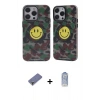 MARSİLYAN™- iPhone 12 Pro Max Kılıf Nova Doku Koleksiyonu - Siyah Joko Magic 5D Cam + Metal Kamera Lens Koruma Cam - GD
