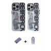MARSİLYAN™- iPhone 12 Pro Max Kılıf Nova Doku Koleksiyonu - Siyah Joko Magic 5D Cam + Metal Kamera Lens Koruma Cam - GD