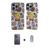 MARSİLYAN™- iPhone 12 Pro Max Kılıf Nova Doku Koleksiyonu - Siyah Joko Magic 5D Cam + Neon Fosforlu Kamera Lens - BZ