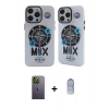 MARSİLYAN™- iPhone 12 Pro Max Kılıf Nova Doku Koleksiyonu - Siyah Joko Magic 5D Cam + Neon Fosforlu Kamera Lens - YL