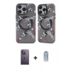 MARSİLYAN™- iPhone 12 Pro Max Kılıf Nova Doku Koleksiyonu - Siyah Joko Magic 5D Cam + Neon Fosforlu Kamera Lens - BZ