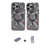 MARSİLYAN™- iPhone 12 Pro Max Kılıf Nova Doku Koleksiyonu - Siyah Joko Magic 5D Cam + Pembe Renkli Kamera Lens Koruma Cam
