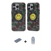 MARSİLYAN™- iPhone 12 Pro Max Kılıf Nova Doku Koleksiyonu - Siyah Joko Magic 5D Cam + Renkli Kamera Lens Koruma Cam - YL