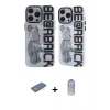 MARSİLYAN™- iPhone 12 Pro Max Kılıf Nova Doku Koleksiyonu - Siyah Joko Magic 5D Cam + Renkli Kamera Lens Koruma Cam - YL