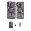 MARSİLYAN™- iPhone 12 Pro Max Kılıf Nova Doku Koleksiyonu - Siyah Joko Magic 5D Cam + Sarı Neon Fosforlu Kamera Lens