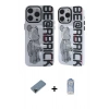 MARSİLYAN™- iPhone 12 Pro Max Kılıf Nova Doku Koleksiyonu - Siyah Joko Magic 5D Cam + Shine Kamera Lens Koruma Cam - SH