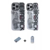 MARSİLYAN™- iPhone 12 Pro Max Kılıf Nova Doku Koleksiyonu - Siyah Joko Magic 5D Cam + Shine Kamera Lens Koruma Cam - PE