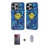 MARSİLYAN™- iPhone 12 Pro Max Kılıf Nova Doku Koleksiyonu - Siyah Joko Magic 5D Cam + Neon Fosforlu Kamera Lens - TU