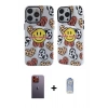 MARSİLYAN™- iPhone 12 Pro Max Kılıf Nova Doku Koleksiyonu - Siyah Joko Magic 5D Cam + Neon Fosforlu Kamera Lens - TU