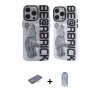 MARSİLYAN™- iPhone 12 Pro Max Kılıf Nova Doku Koleksiyonu - Siyah Joko Magic 5D Cam + Renkli Kamera Lens Koruma Cam - TU