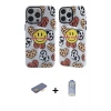 MARSİLYAN™- iPhone 12 Pro Max Kılıf Nova Doku Koleksiyonu - Siyah Joko Magic 5D Cam + Renkli Kamera Lens Koruma Cam - TU