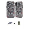 MARSİLYAN™- iPhone 12 Pro Max Kılıf Nova Doku Koleksiyonu - Siyah Joko Magic 5D Hayalet Cam + Mavi Renkli Kamera Lens Koruma Cam