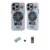 MARSİLYAN™- iPhone 12 Pro Max Kılıf Nova Doku Koleksiyonu - Siyah Joko Magic 5D Hayalet Cam + Shine Kamera Lens Koruma Cam - MI