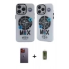 MARSİLYAN™- iPhone 12 Pro Max Kılıf Nova Doku Koleksiyonu - Siyah Joko Magic 5D Hayalet Cam + Neon Fosforlu Kamera Lens - TU