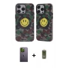 MARSİLYAN™- iPhone 12 Pro Max Kılıf Nova Doku Koleksiyonu - Siyah Joko Magic 5D Hayalet Cam + Neon Fosforlu Kamera Lens - YL