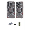 MARSİLYAN™- iPhone 12 Pro Max Kılıf Nova Doku Koleksiyonu - Siyah Joko Magic 5D Hayalet Cam + Renkli Kamera Lens Koruma Cam - SI
