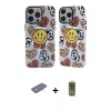 MARSİLYAN™- iPhone 12 Pro Max Kılıf Nova Doku Koleksiyonu - Siyah Joko Magic 5D Hayalet Cam + Renkli Kamera Lens Koruma Cam - MI