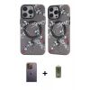 MARSİLYAN™- iPhone 12 Pro Max Kılıf Nova Doku Koleksiyonu - Siyah Joko Magic 5D Hayalet Cam + Sarı Neon Fosforlu Kamera Lens