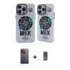 MARSİLYAN™- iPhone 12 Pro Max Kılıf Nova Doku Koleksiyonu - Siyah Joko Magic 5D Hayalet Cam + Sarı Neon Fosforlu Kamera Lens