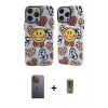 MARSİLYAN™- iPhone 12 Pro Max Kılıf Nova Doku Koleksiyonu - Siyah Joko Magic 5D Hayalet Cam + Sarı Neon Fosforlu Kamera Lens