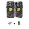 MARSİLYAN™- iPhone 12 Pro Max Kılıf Nova Doku Koleksiyonu - Siyah Joko Magic 5D Hayalet Cam + Shine Kamera Lens Koruma Cam - SABE