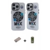 MARSİLYAN™- iPhone 12 Pro Max Kılıf Nova Doku Koleksiyonu - Siyah Joko Magic 5D Hayalet Cam + Shine Kamera Lens Koruma Cam - SABE