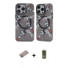 MARSİLYAN™- iPhone 12 Pro Max Kılıf Nova Doku Koleksiyonu - Siyah Joko Magic 5D Hayalet Cam + Shine Kamera Lens Koruma Cam - SABE