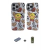 MARSİLYAN™- iPhone 12 Pro Max Kılıf Nova Doku Koleksiyonu - Siyah Joko Magic 5D Hayalet Cam + Renkli Kamera Lens Koruma Cam - YL