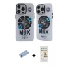 MARSİLYAN™- iPhone 12 Pro Max Kılıf Nova Doku Koleksiyonu - Siyah Mat Seramik Nano Ekran Koruyucu + Shine Kamera Lens Koruma Cam - MI