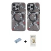 MARSİLYAN™- iPhone 12 Pro Max Kılıf Nova Doku Koleksiyonu - Siyah Mat Seramik Nano Ekran Koruyucu + Shine Kamera Lens Koruma Cam - MI