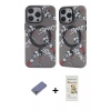 MARSİLYAN™- iPhone 12 Pro Max Kılıf Nova Doku Koleksiyonu - Siyah Mat Seramik Nano Ekran Koruyucu + Metal Kamera Lens Koruma Cam - GD