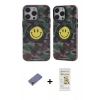 MARSİLYAN™- iPhone 12 Pro Max Kılıf Nova Doku Koleksiyonu - Siyah Mat Seramik Nano Ekran Koruyucu + Metal Kamera Lens Koruma Cam - GD