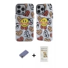 MARSİLYAN™- iPhone 12 Pro Max Kılıf Nova Doku Koleksiyonu - Siyah Mat Seramik Nano Ekran Koruyucu + Metal Kamera Lens Koruma Cam - GD