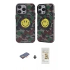 MARSİLYAN™- iPhone 12 Pro Max Kılıf Nova Doku Koleksiyonu - Siyah Mat Seramik Nano Ekran Koruyucu + Renkli Kamera Lens Koruma Cam - TU