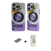 MARSİLYAN™- iPhone 12 Pro Max Kılıf Nova Doku Koleksiyonu - Siyah Mat Seramik Nano Ekran Koruyucu + Renkli Kamera Lens Koruma Cam - TU