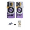 MARSİLYAN™- iPhone 12 Pro Max Kılıf Nova Doku Koleksiyonu - Siyah Mat Seramik Nano Ekran Koruyucu + Renkli Kamera Lens Koruma Cam - SI