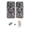 MARSİLYAN™- iPhone 12 Pro Max Kılıf Nova Doku Koleksiyonu - Siyah Mat Seramik Nano Ekran Koruyucu + Shine Kamera Lens Koruma Cam - PE