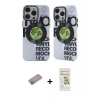 MARSİLYAN™- iPhone 12 Pro Max Kılıf Nova Doku Koleksiyonu - Siyah Mat Seramik Nano Ekran Koruyucu + Shine Kamera Lens Koruma Cam - SABE